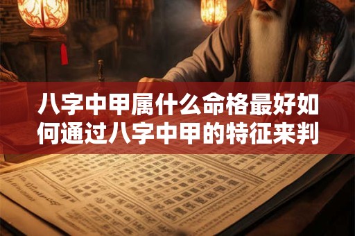 八字中甲属什么命格最好如何通过八字中甲的特征来判断命格优劣