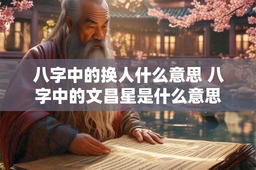 八字中的换人什么意思 八字中的文昌星是什么意思