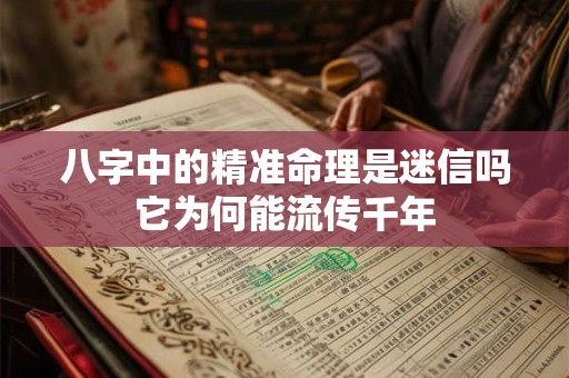 八字中的精准命理是迷信吗它为何能流传千年 八字中的精准命理是迷信吗它为何能流传千年