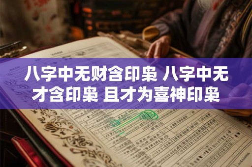 八字中无财含印枭 八字中无才含印枭 且才为喜神印枭为忌神 八字中无财含印枭 八字中无才含印枭 且才为喜神印枭为忌神