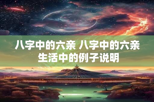 八字中的六亲 八字中的六亲 生活中的例子说明