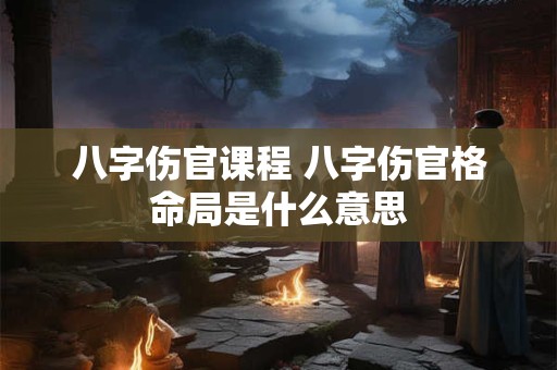 八字伤官课程 八字伤官格命局是什么意思
