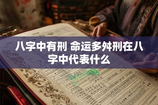 八字中有刑 命运多舛刑在八字中代表什么