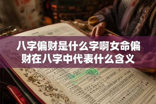 八字偏财是什么字啊女命偏财在八字中代表什么含义