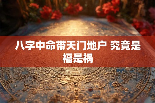 八字中命带天门地户 究竟是福是祸
