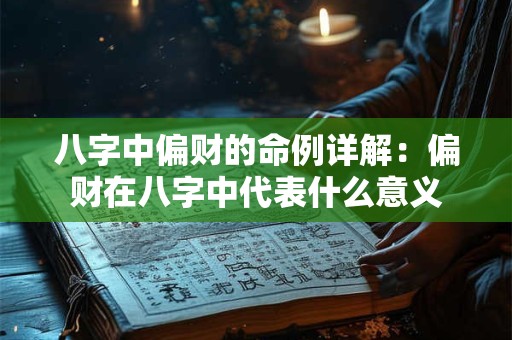 八字中偏财的命例详解：偏财在八字中代表什么意义