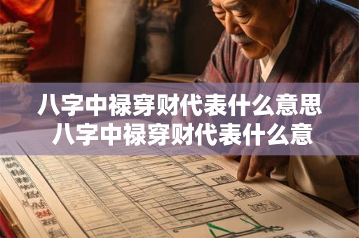 八字中禄穿财代表什么意思 八字中禄穿财代表什么意思啊