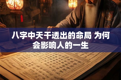 八字中天干透出的命局 为何会影响人的一生 八字中天干透出的命局 为何会影响人的一生