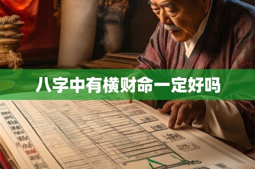 八字中有横财命一定好吗 八字中有横财命一定好吗
