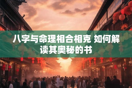 八字与命理相合相克 如何解读其奥秘的书