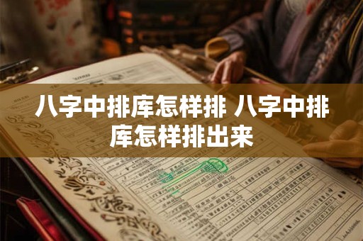 八字中排库怎样排 八字中排库怎样排出来