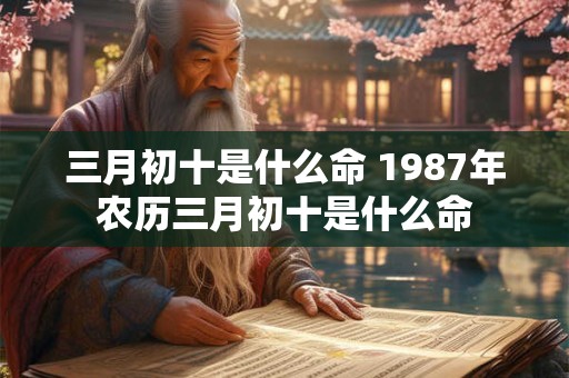 三月初十是什么命 1987年农历三月初十是什么命