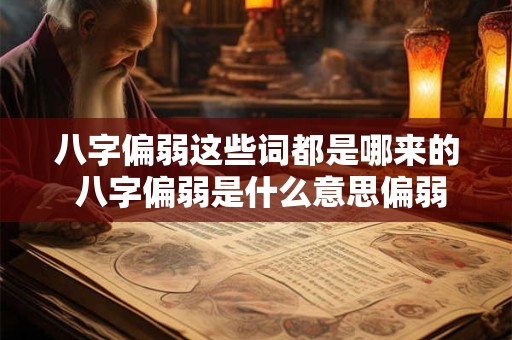 八字偏弱这些词都是哪来的 八字偏弱是什么意思偏弱怎么办