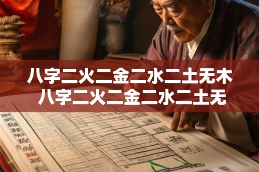 八字二火二金二水二土无木 八字二火二金二水二土无木什么意思