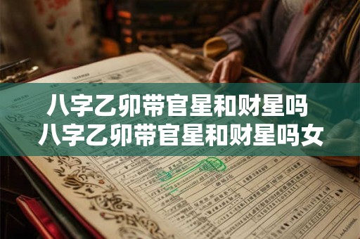 八字乙卯带官星和财星吗 八字乙卯带官星和财星吗女命
