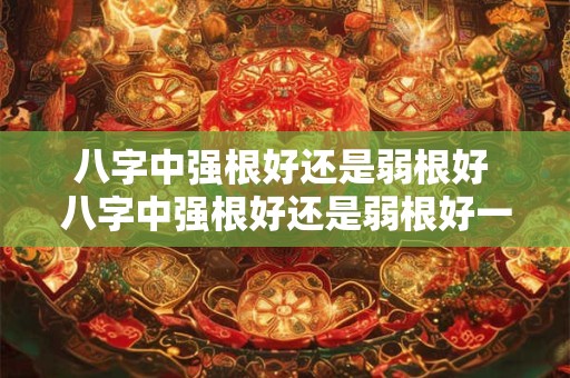 八字中强根好还是弱根好 八字中强根好还是弱根好一点