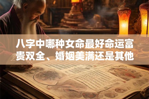 八字中哪种女命最好命运富贵双全、婚姻美满还是其他