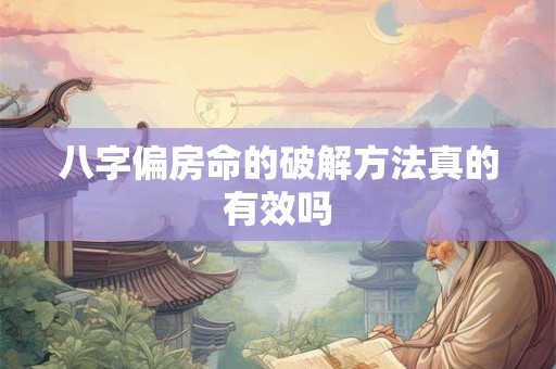 八字偏房命的破解方法真的有效吗 八字偏房命的破解方法真的有效吗