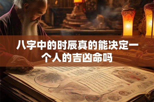 八字中的时辰真的能决定一个人的吉凶命吗