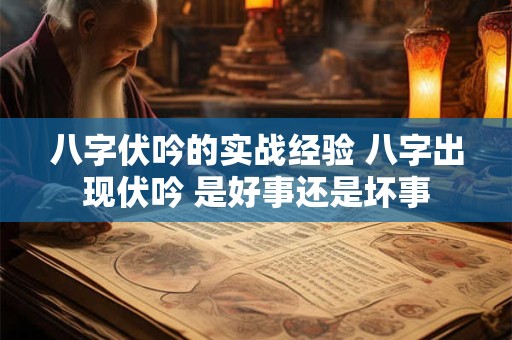 八字伏吟的实战经验 八字出现伏吟 是好事还是坏事
