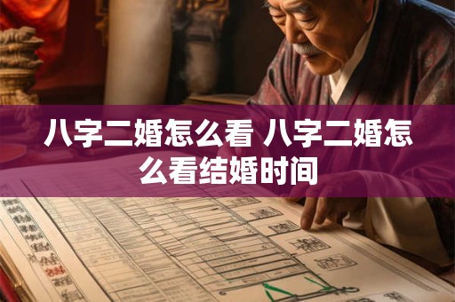 八字二婚怎么看 八字二婚怎么看结婚时间
