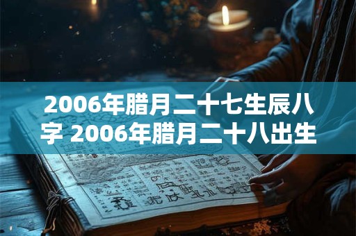 2006年腊月二十七生辰八字 2006年腊月二十八出生的女孩命运好不