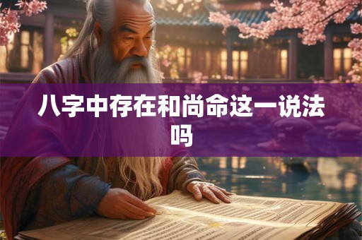 八字中存在和尚命这一说法吗