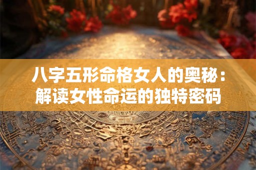 八字五形命格女人的奥秘:解读女性命运的独特密码 八字五形命格女人的奥秘:解读女性命运的独特密码