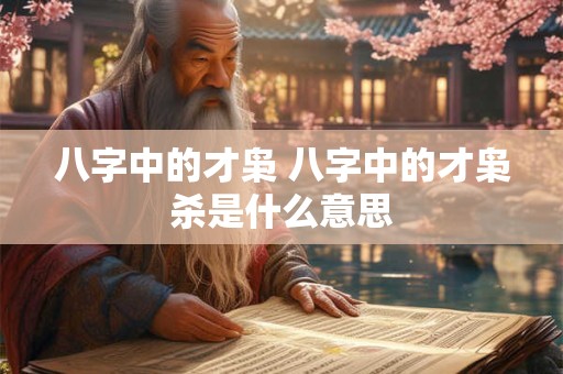 八字中的才枭 八字中的才枭杀是什么意思