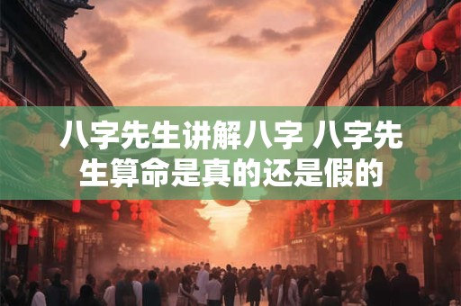八字先生讲解八字 八字先生算命是真的还是假的