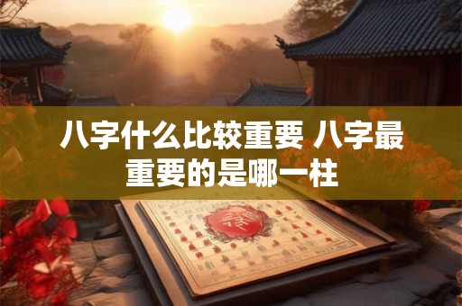 八字什么比较重要 八字最重要的是哪一柱