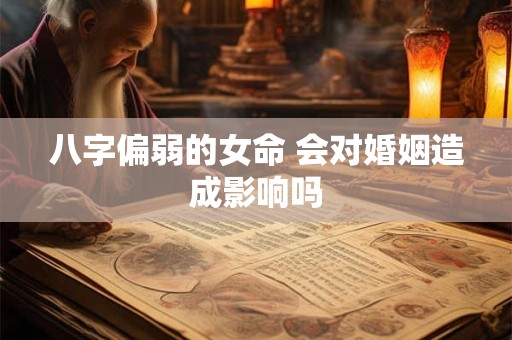 八字偏弱的女命 会对婚姻造成影响吗