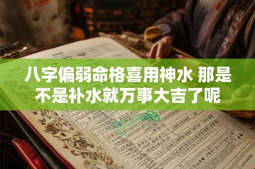 八字偏弱命格喜用神水 那是不是补水就万事大吉了呢