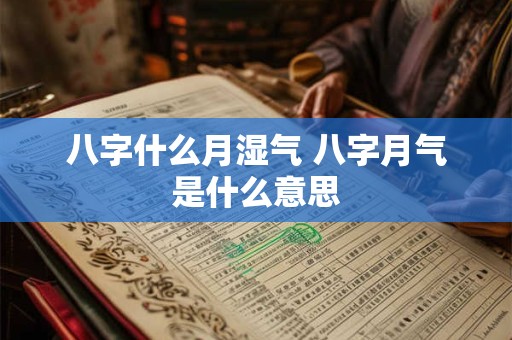八字什么月湿气 八字月气是什么意思