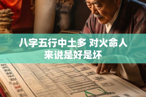 八字五行中土多 对火命人来说是好是坏
