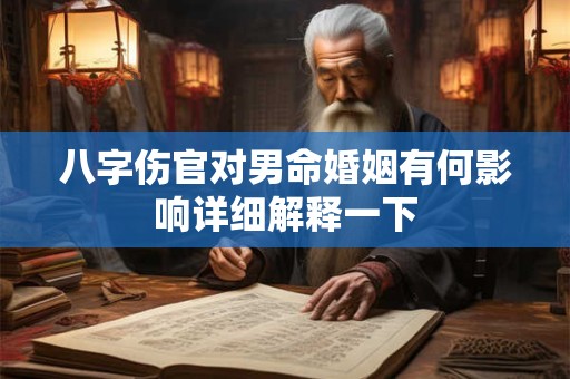 八字伤官对男命婚姻有何影响详细解释一下