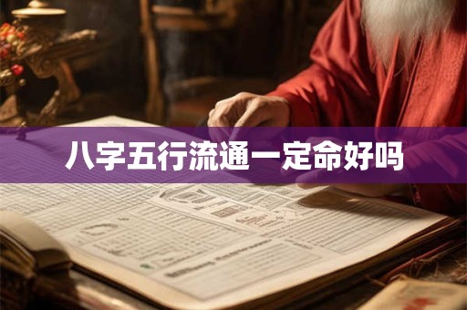 八字五行流通一定命好吗 八字五行流通一定命好吗