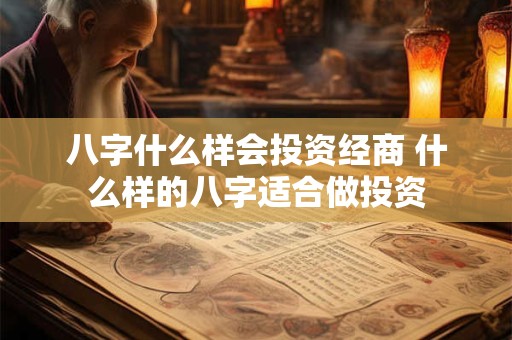 八字什么样会投资经商 什么样的八字适合做投资