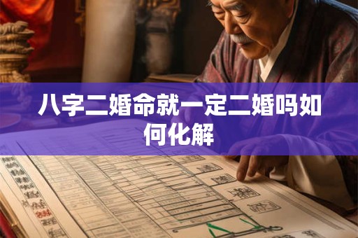 八字二婚命就一定二婚吗如何化解