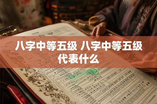八字中等五级 八字中等五级代表什么
