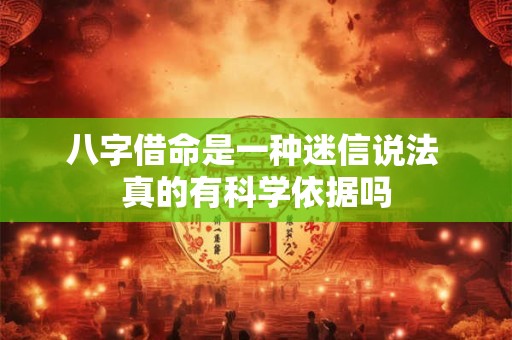 八字借命是一种迷信说法 真的有科学依据吗