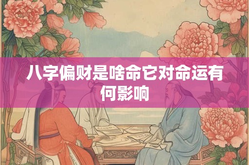 八字偏财是啥命它对命运有何影响