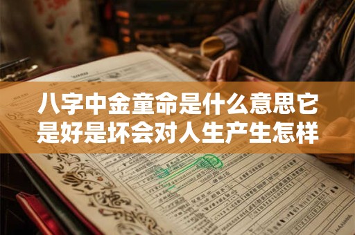 八字中金童命是什么意思它是好是坏会对人生产生怎样的影响