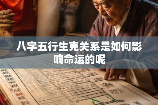 八字五行生克关系是如何影响命运的呢