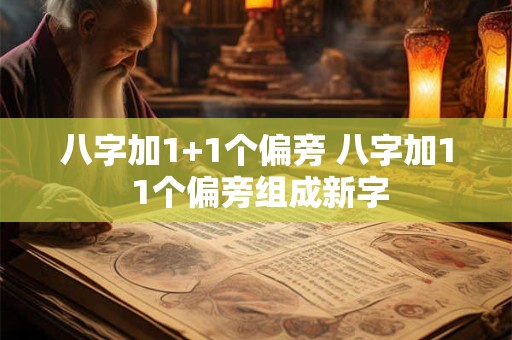 八字加1+1个偏旁 八字加1 1个偏旁组成新字