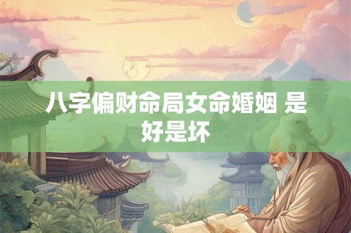 八字偏财命局女命婚姻 是好是坏 八字偏财命局女命婚姻 是好是坏