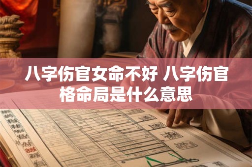 八字伤官女命不好 八字伤官格命局是什么意思