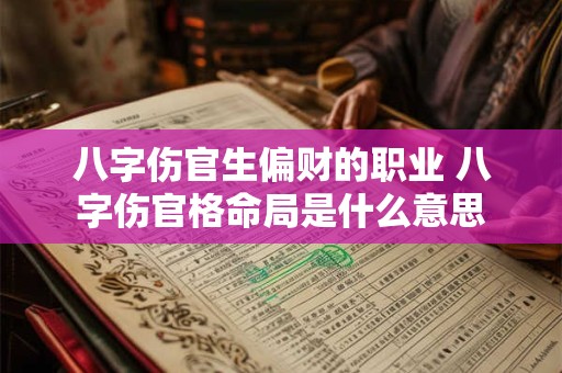 八字伤官生偏财的职业 八字伤官格命局是什么意思