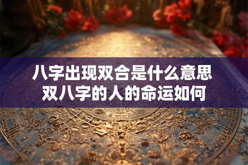 八字出现双合是什么意思 双八字的人的命运如何