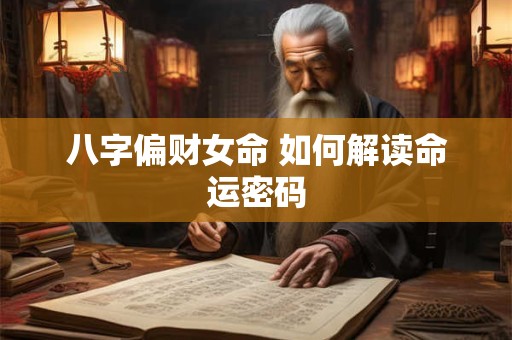 八字偏财女命 如何解读命运密码